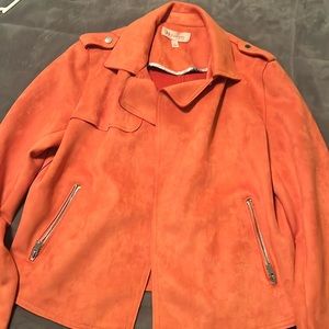 Philosophy faux suede jacket in stretch fabric, beautify details and color